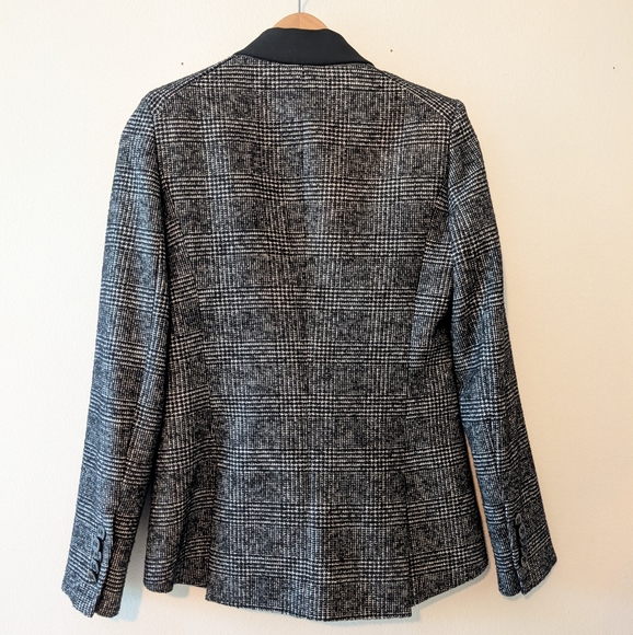 Veronica Beard Gia Houndstooth Plaid Wool Equestrian Dickey Jacket Blazer Size 2 - Picture 5 of 13